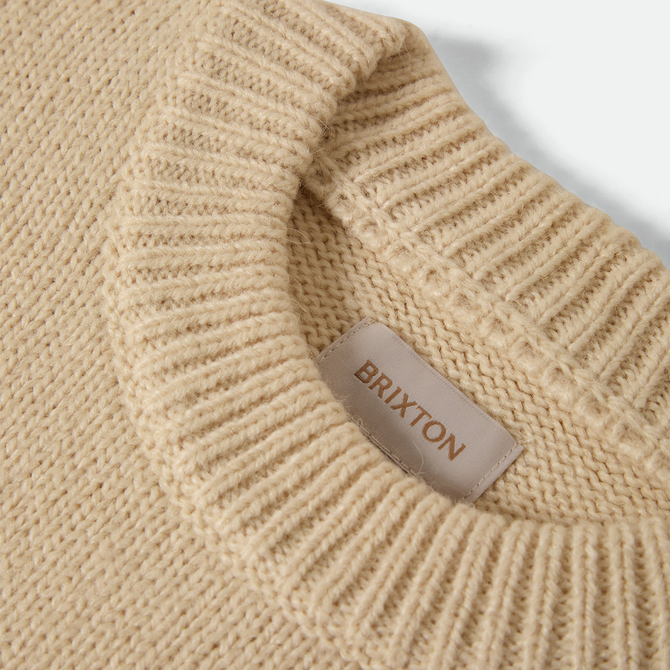 BRIXTON RANCHING CLUB CREW SWEATER - WHITECAP