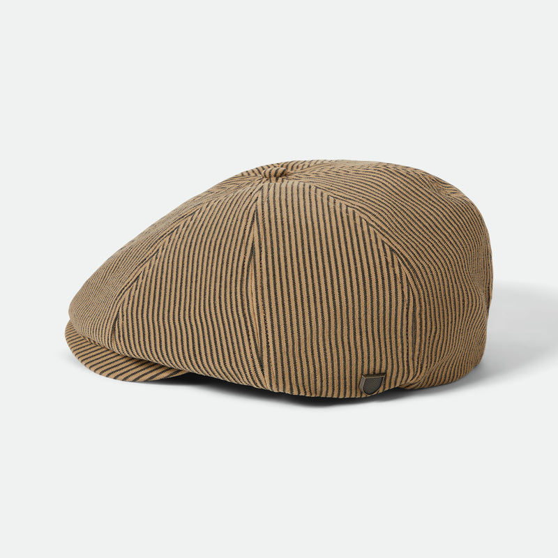 BROOD SNAP CAP - DARK TAN/BLACK HICKORY STRIPE