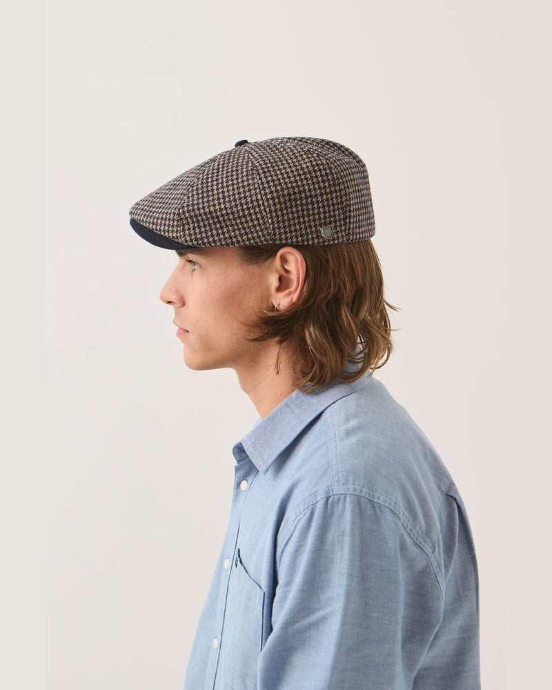 BROOD SNAP CAP - NAVY/SAND HOUNDSTOOTH