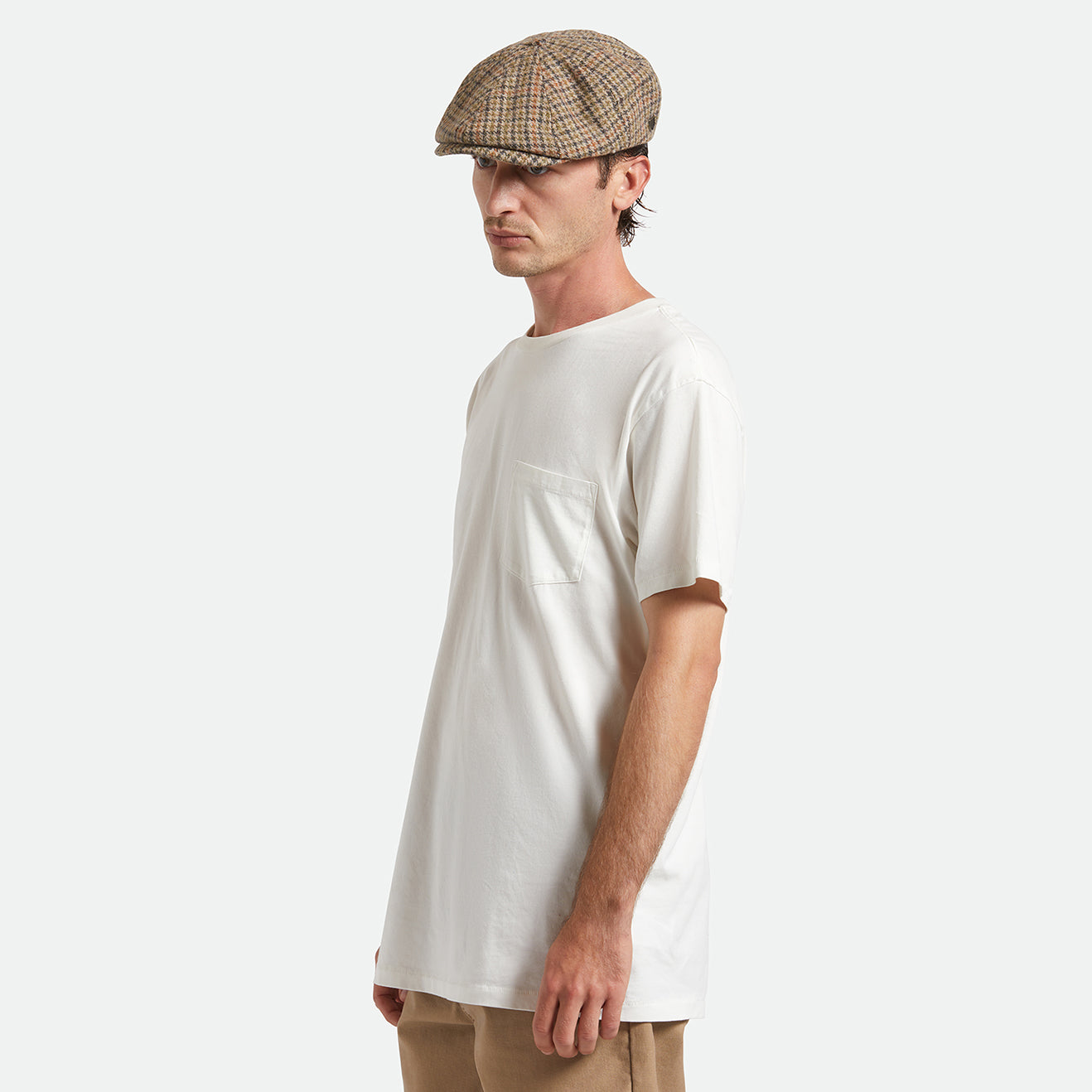 BROOD SNAP CAP - OATMEAL/CHARCOAL HOUNDSTOOTH