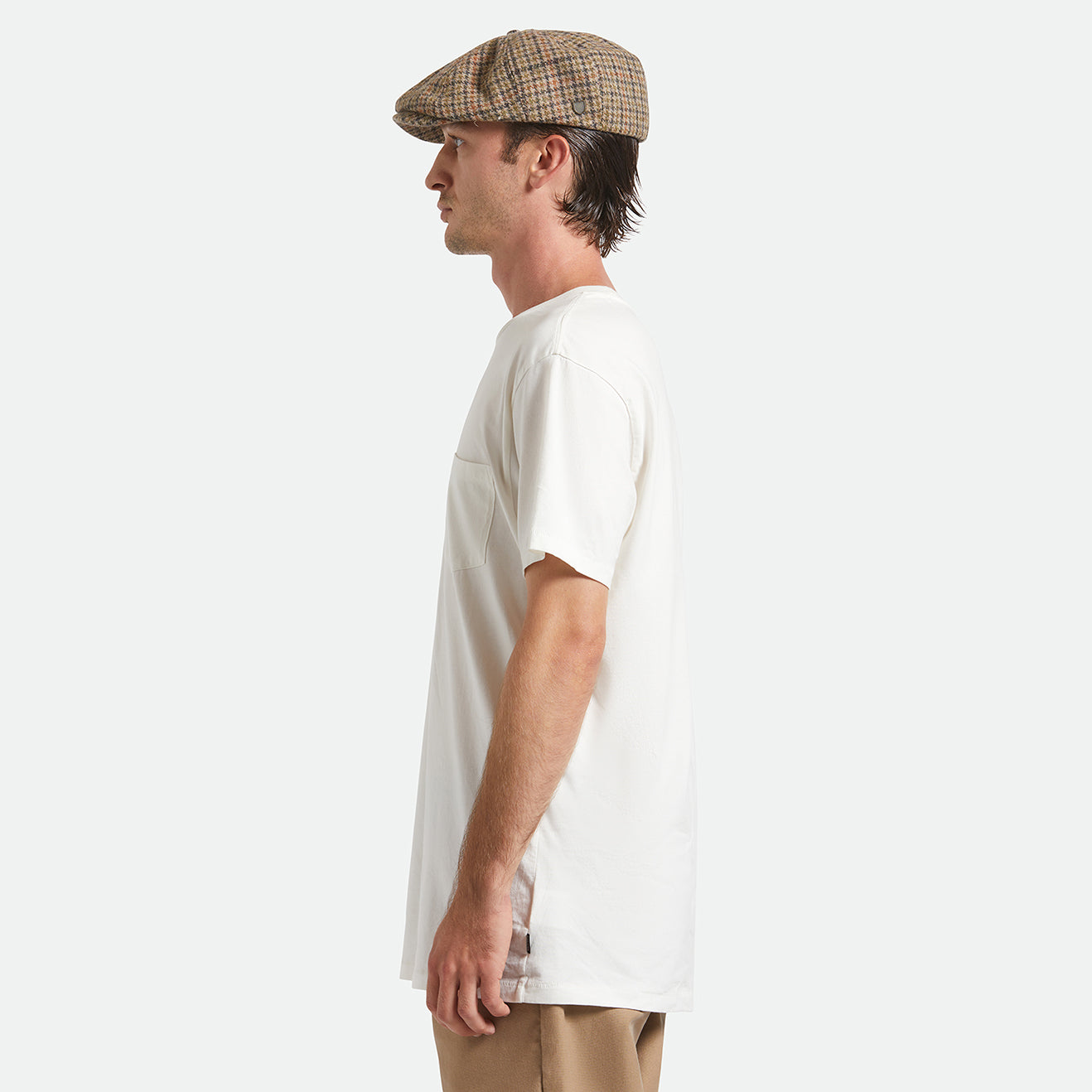 BROOD SNAP CAP - OATMEAL/CHARCOAL HOUNDSTOOTH