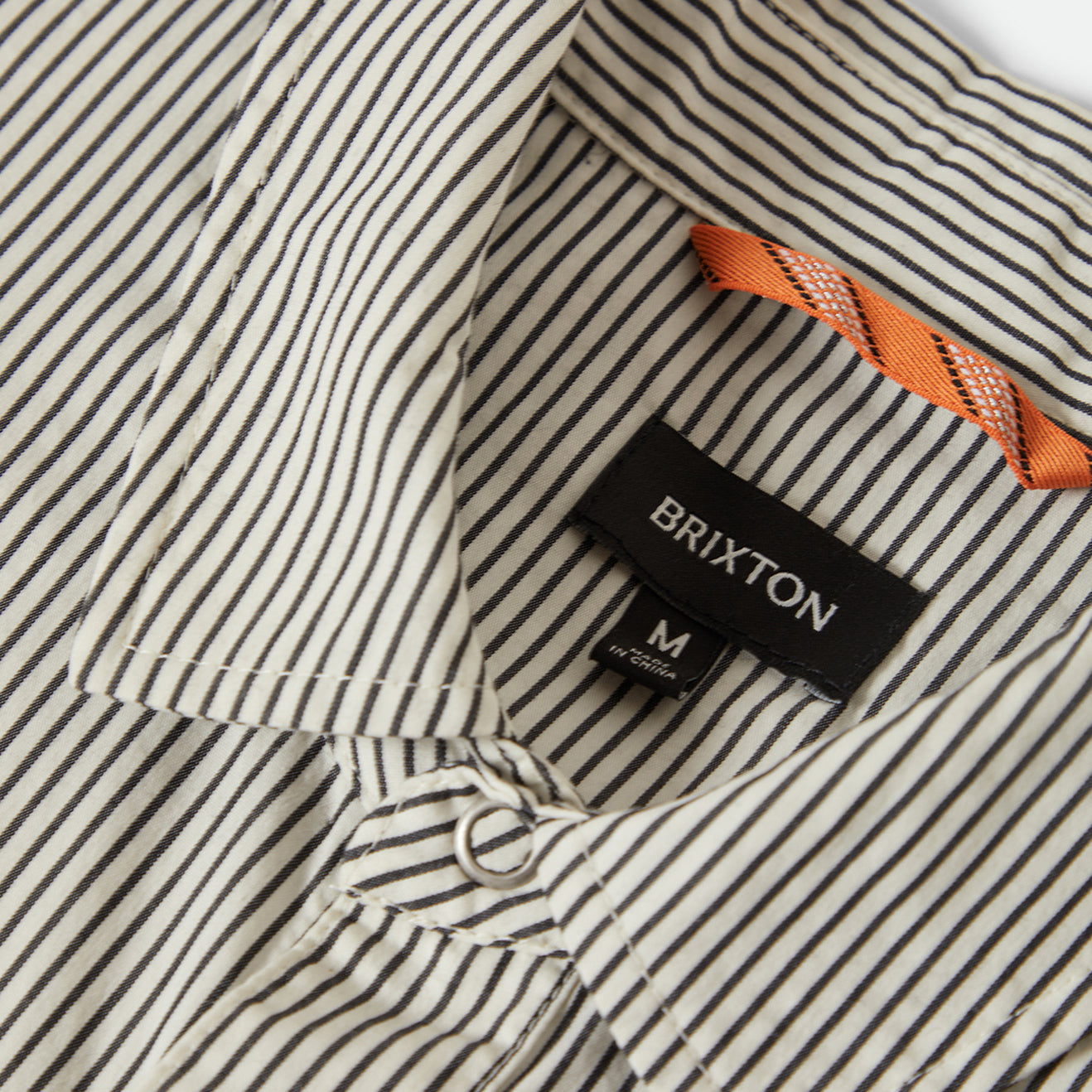 BUILDERS AUTO S/S WVN-BLACK/OFF WHITE STRIPE