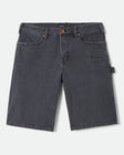 BUILDERS CARPENTER BAGGY SHORT - WASHED BLACK DENIM