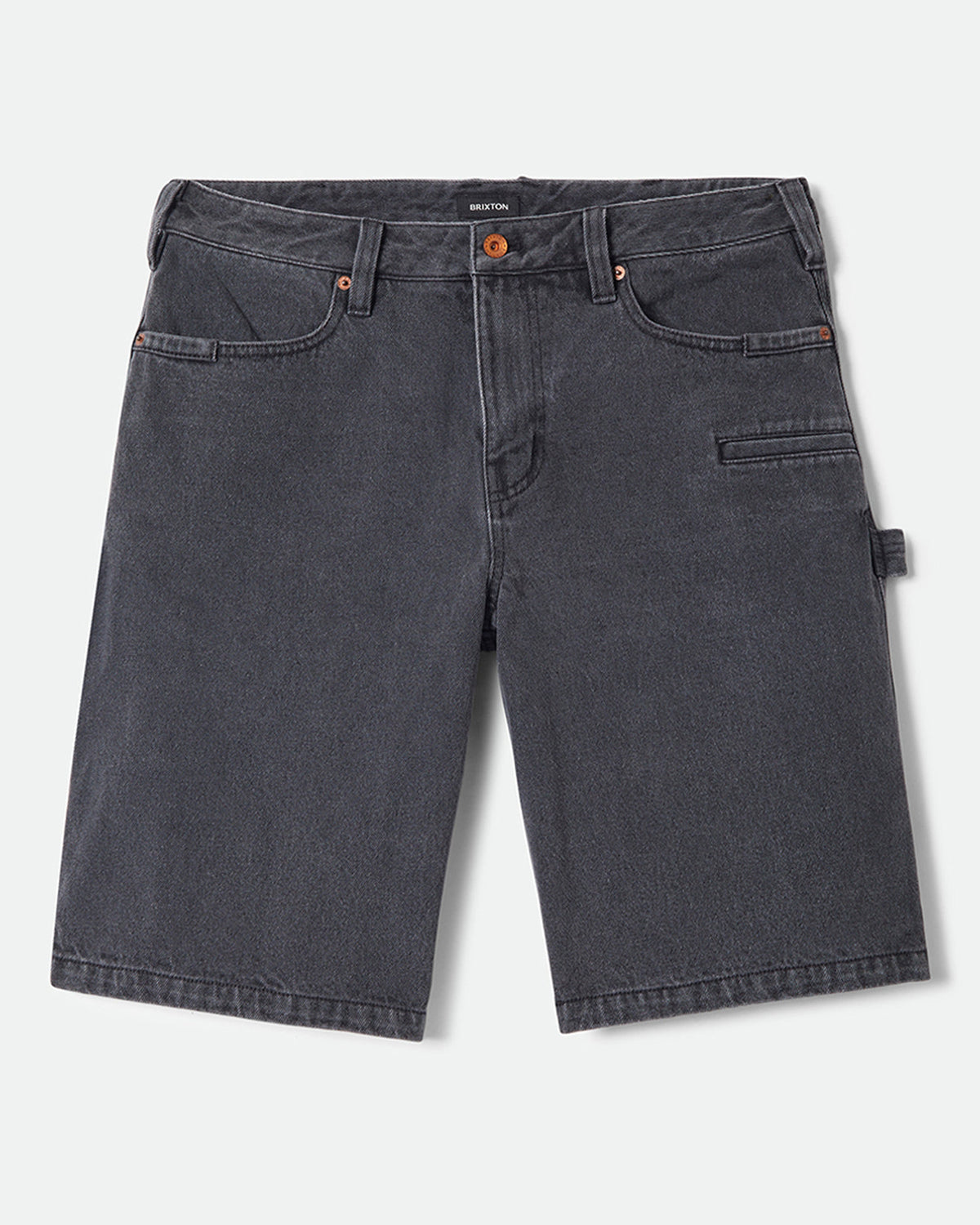 BUILDERS CARPENTER BAGGY SHORT - WASHED BLACK DENIM