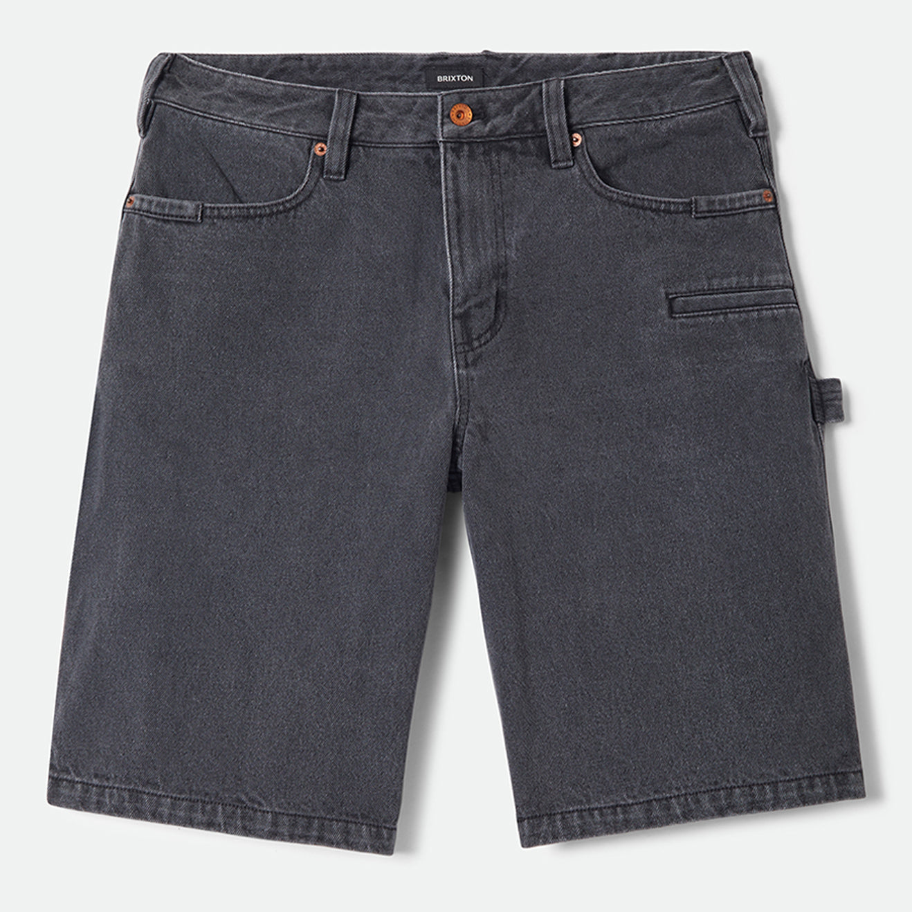 BUILDERS CARPENTER BAGGY SHORT - WASHED BLACK DENIM