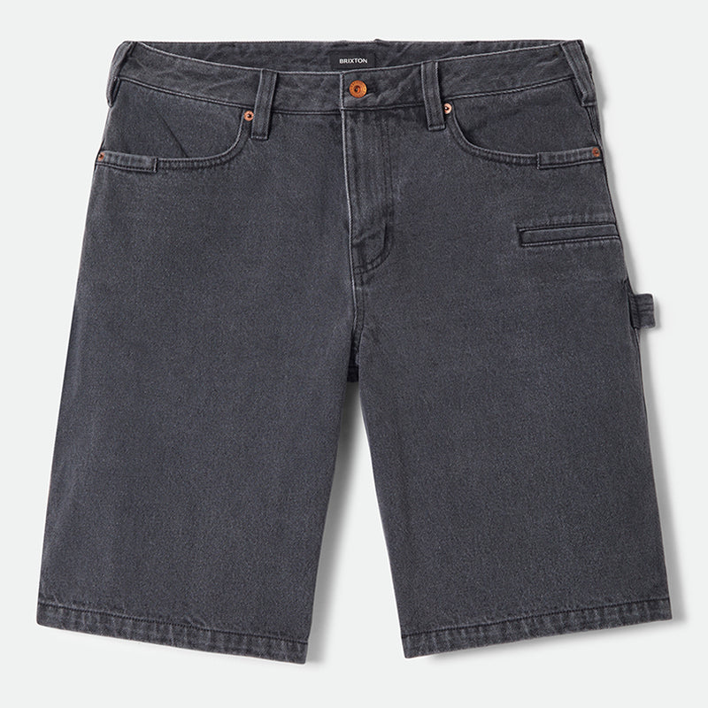 BUILDERS CARPENTER BAGGY SHORT - WASHED BLACK DENIM
