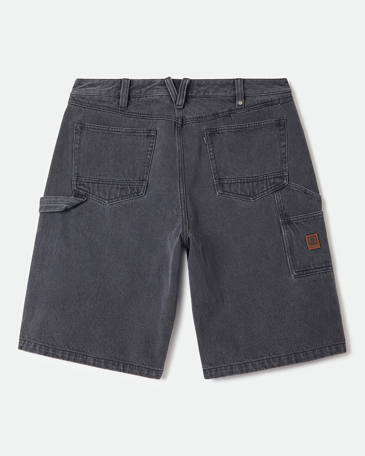 BUILDERS CARPENTER BAGGY SHORT - WASHED BLACK DENIM