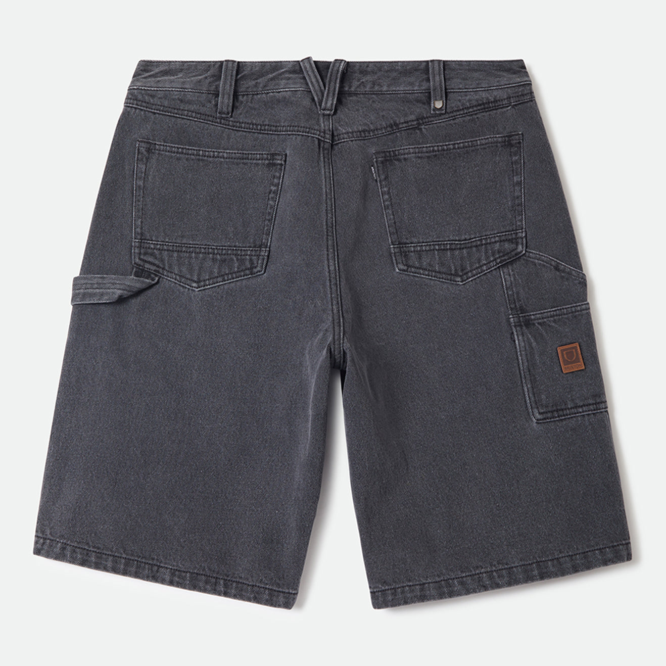BUILDERS CARPENTER BAGGY SHORT - WASHED BLACK DENIM