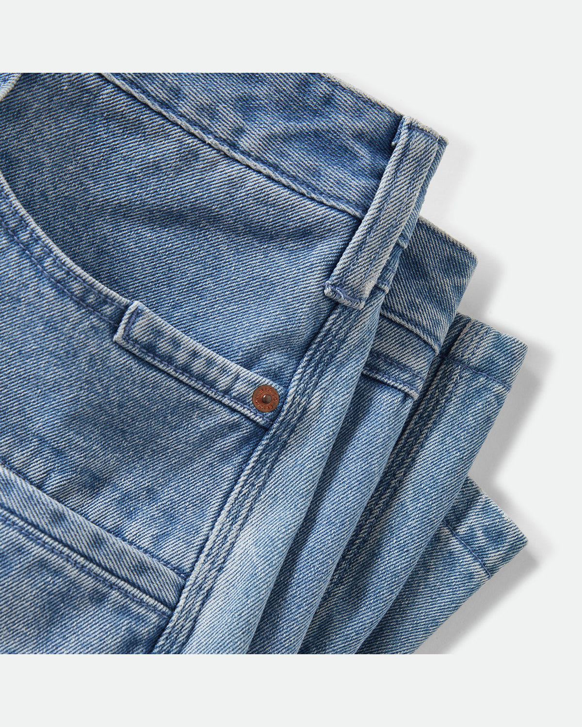 BUILDERS CARPENTER BAGGY SHORT - WASHED BLUE DENIM