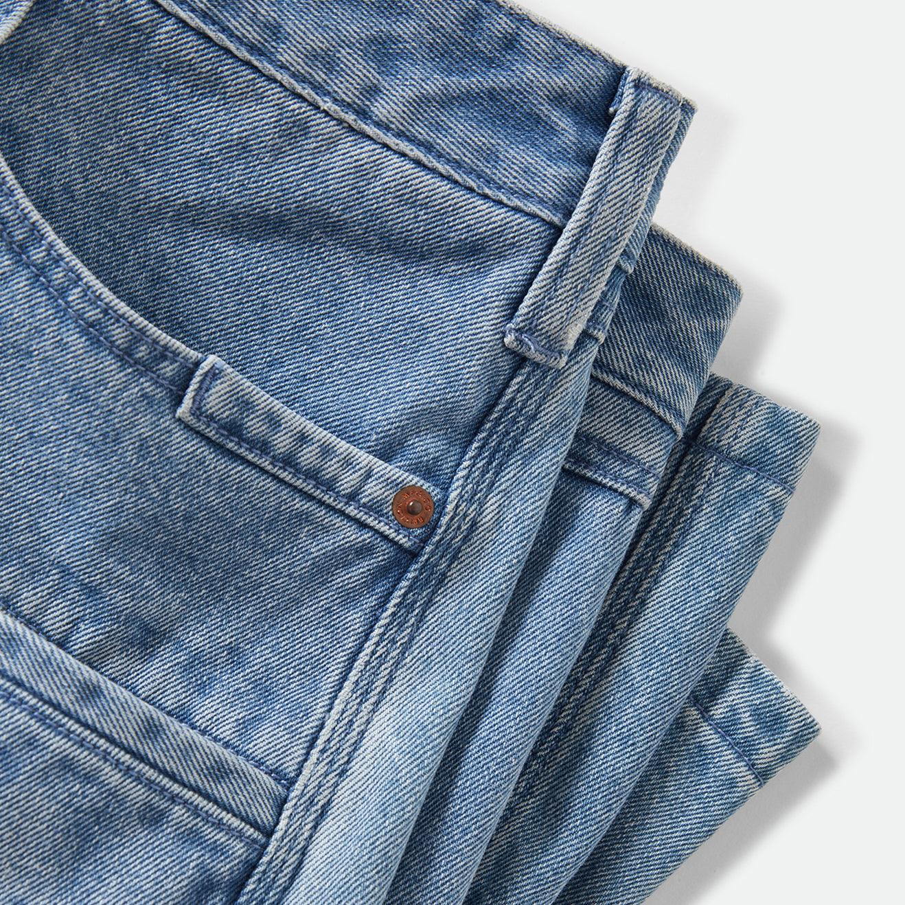 BUILDERS CARPENTER BAGGY SHORT - WASHED BLUE DENIM
