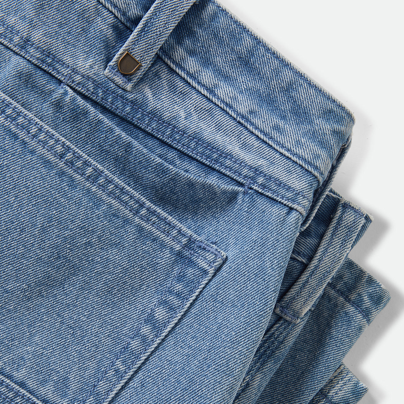 BUILDERS CARPENTER BAGGY SHORT - WASHED BLUE DENIM