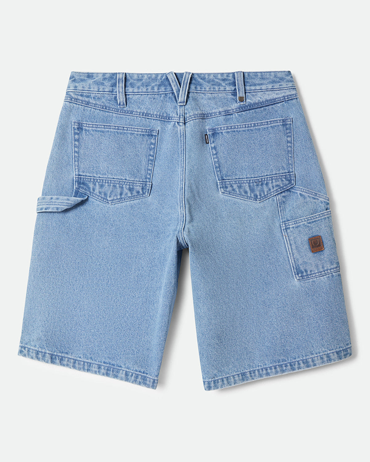 BUILDERS CARPENTER BAGGY SHORT - WASHED BLUE DENIM