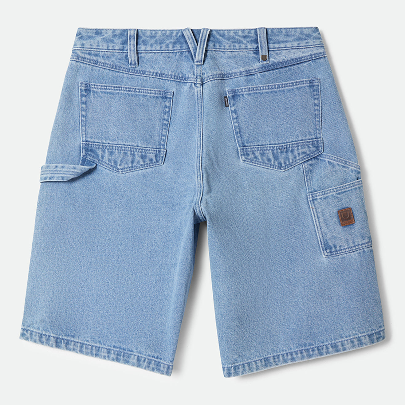 BUILDERS CARPENTER BAGGY SHORT - WASHED BLUE DENIM