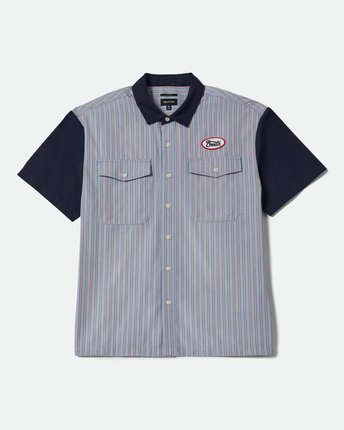 BUILDERS OLSON S/S WVN - BLUE AURA STRIPE