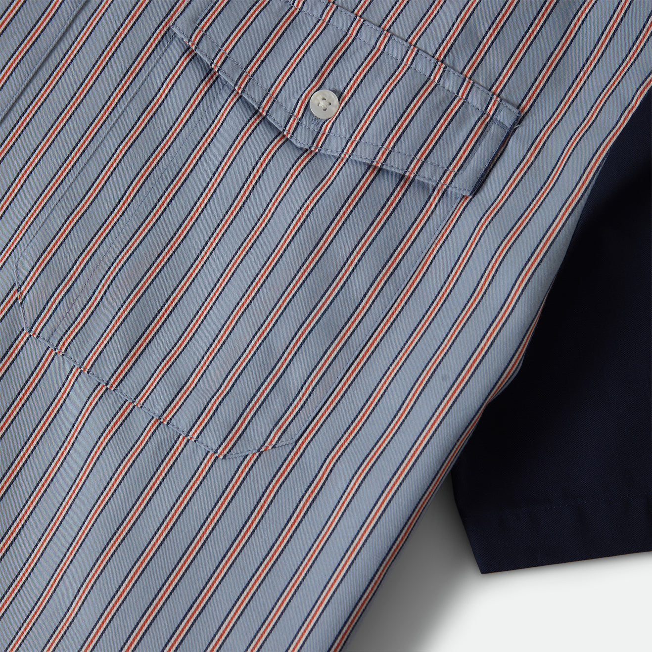 BUILDERS OLSON S/S WVN - BLUE AURA STRIPE