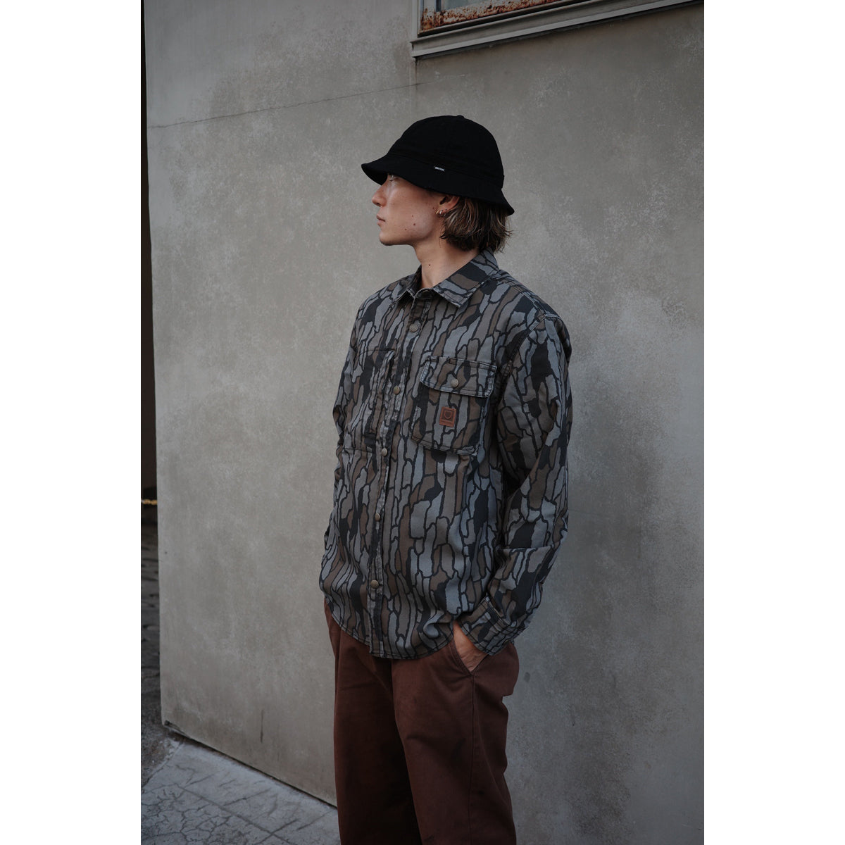 BUILDERS STRETCH OVERSHIRT - BARK CAMO