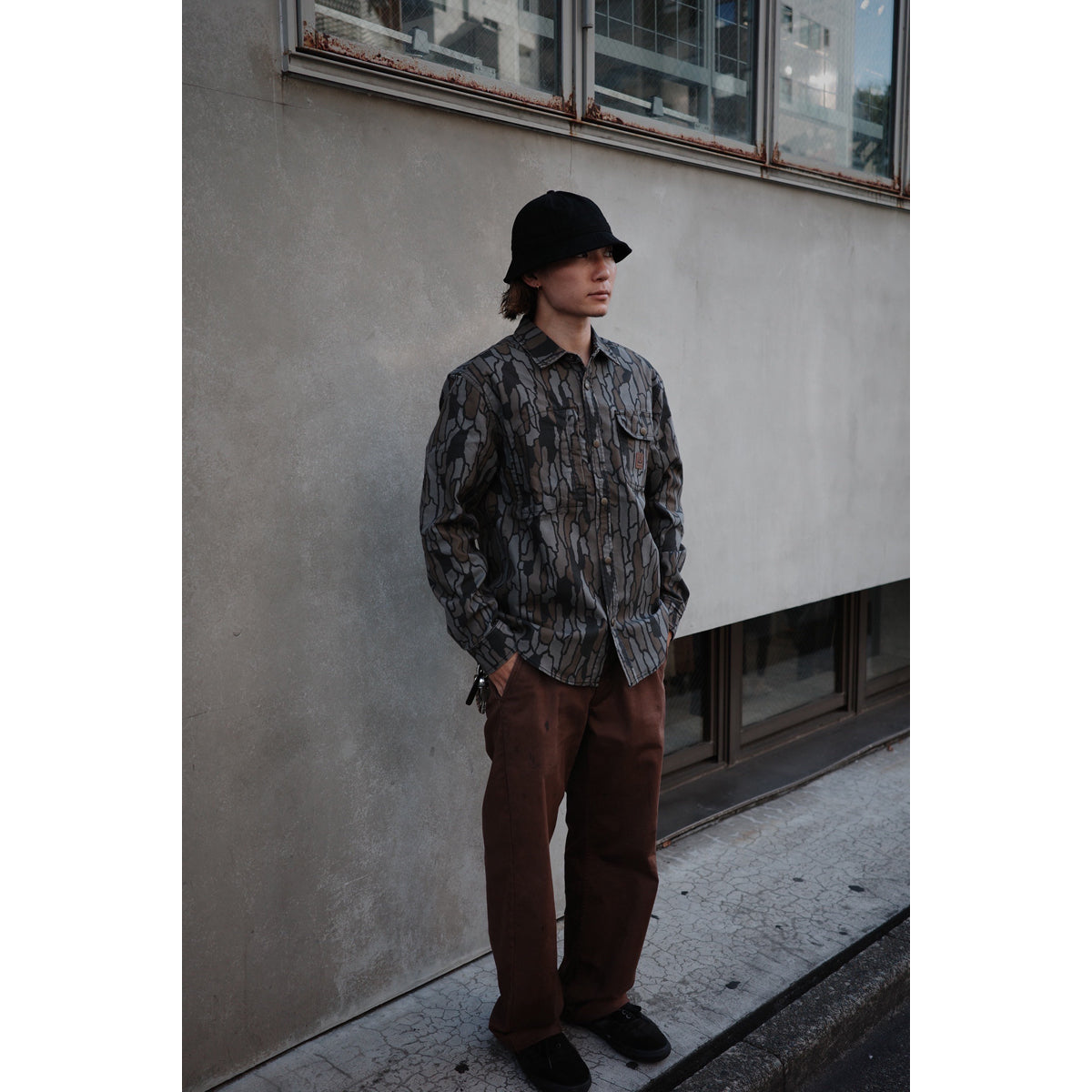 BUILDERS STRETCH OVERSHIRT - BARK CAMO