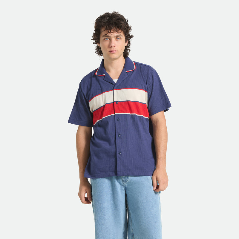 BUNKER MESH S/S WVN - WASHED NAVY