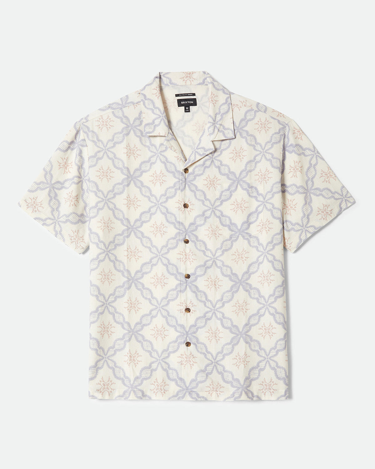 BUNKER SLUB S/S WVN - OFF WHITE/BLUE TILE