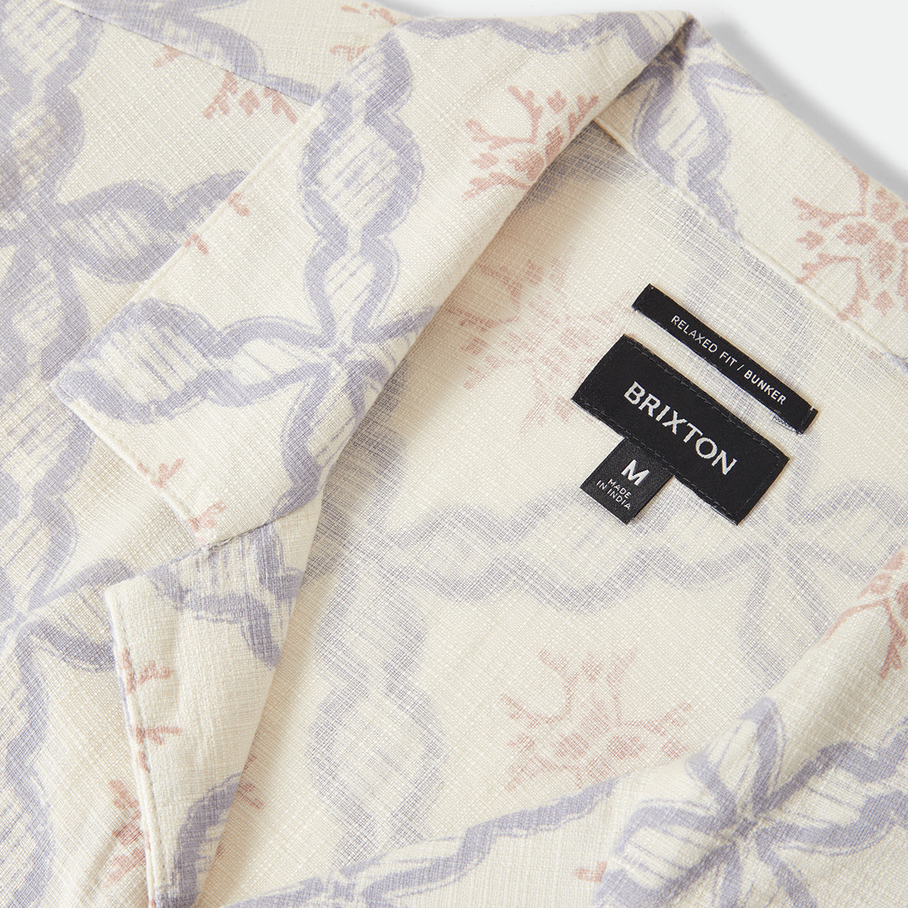 BUNKER SLUB S/S WVN - OFF WHITE/BLUE TILE