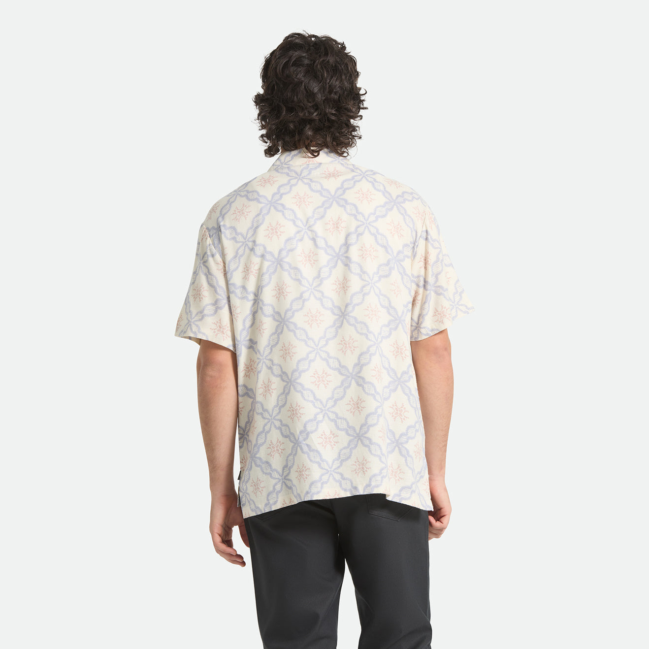 BUNKER SLUB S/S WVN - OFF WHITE/BLUE TILE