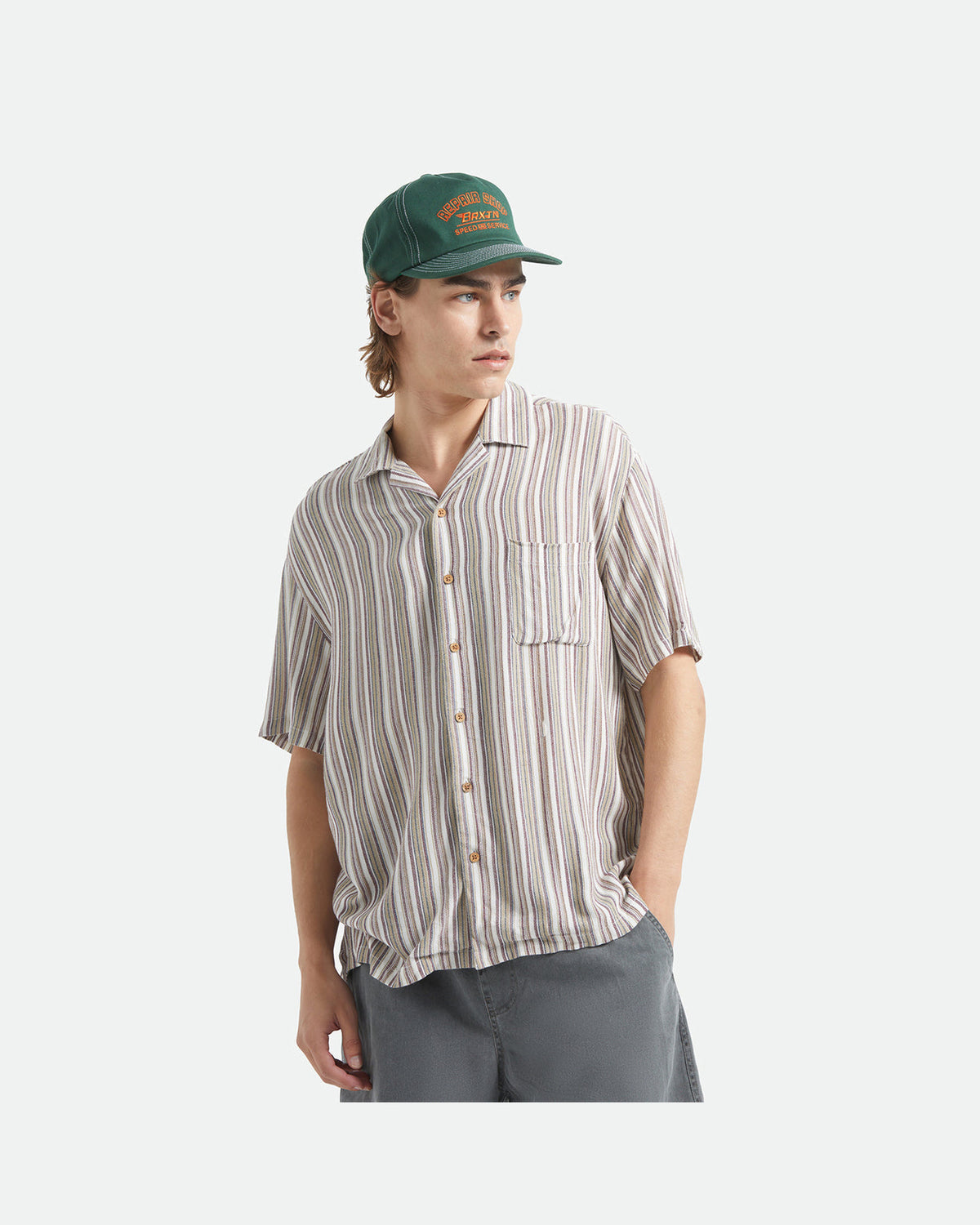 BUNKER TWISTED STRIPE S/S WVN - ROBUST RED