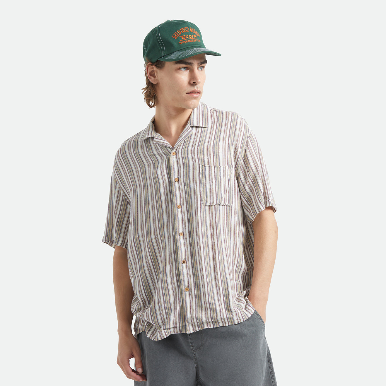 BUNKER TWISTED STRIPE S/S WVN - ROBUST RED