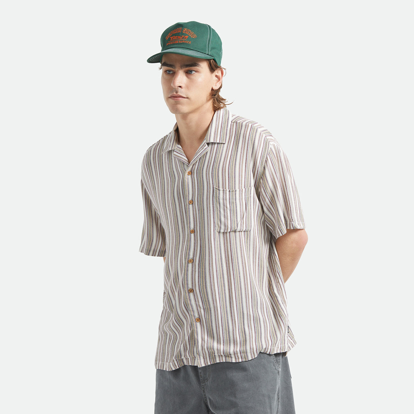 BUNKER TWISTED STRIPE S/S WVN - ROBUST RED