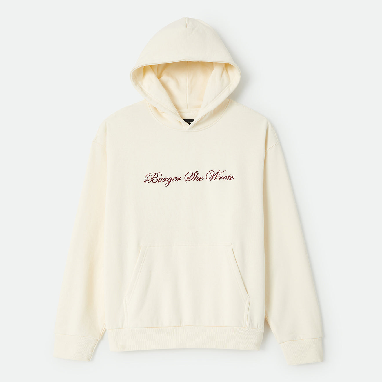 BURGER SHE WROTE HOOD - NATURAL