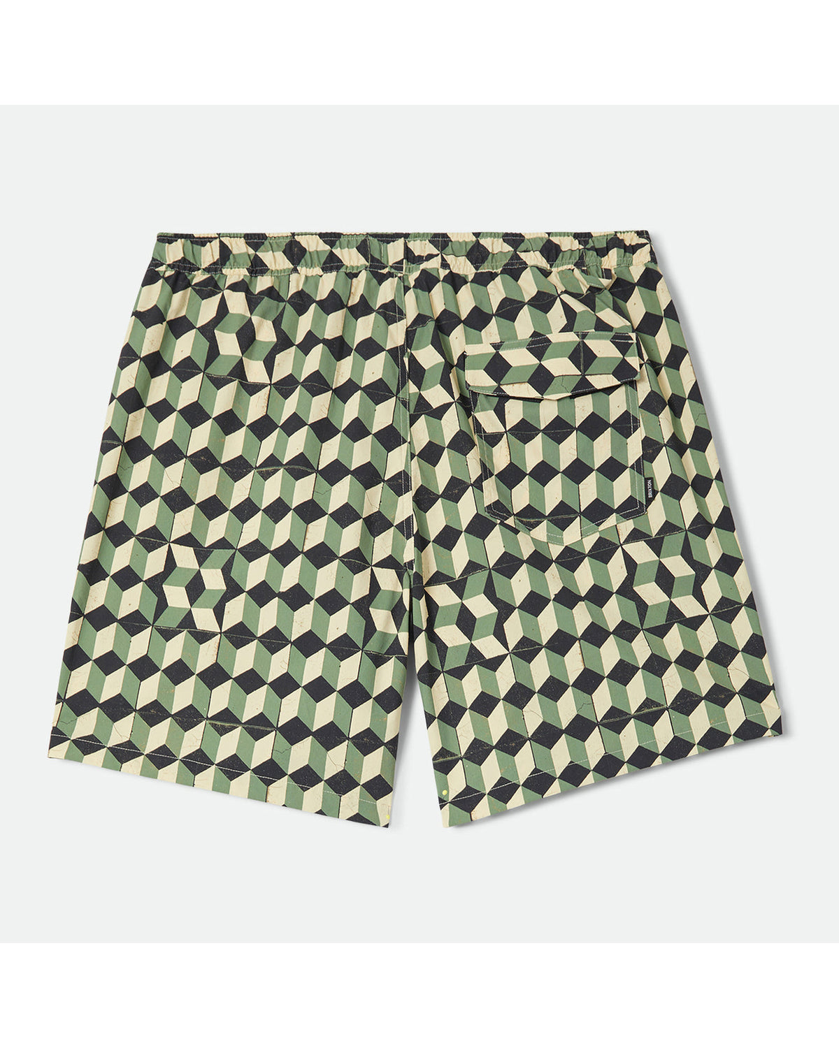 BURGER SHE WROTE HYBRID SHORT - BLACK/GREEN TILE