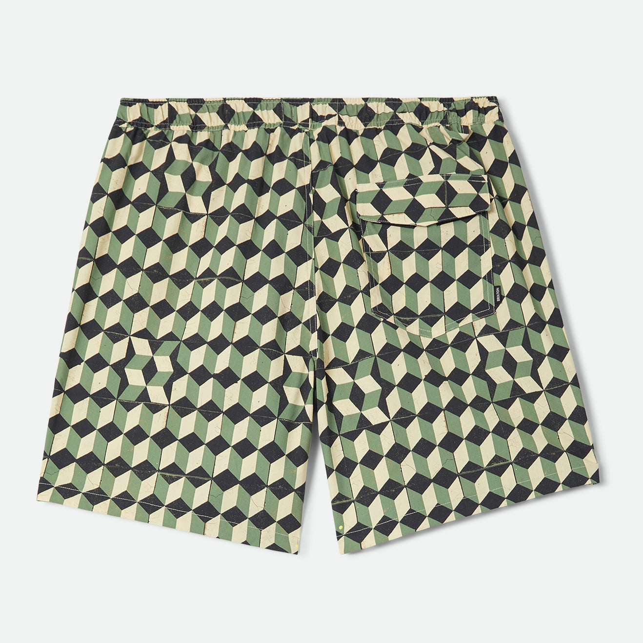 BURGER SHE WROTE HYBRID SHORT - BLACK/GREEN TILE