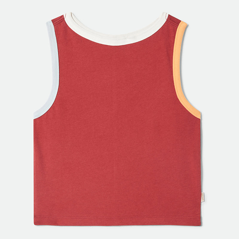 CAREFREE ORGANIC GD CROPPED TANK - ROBUST RED