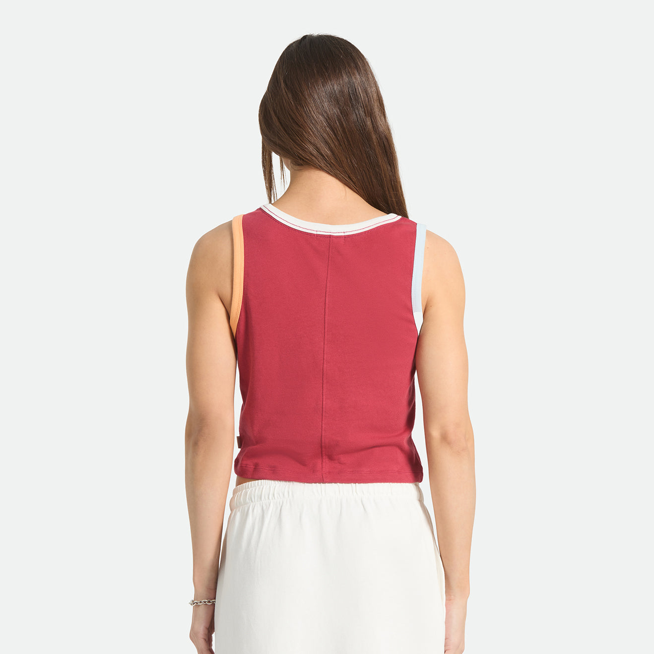 CAREFREE ORGANIC GD CROPPED TANK - ROBUST RED