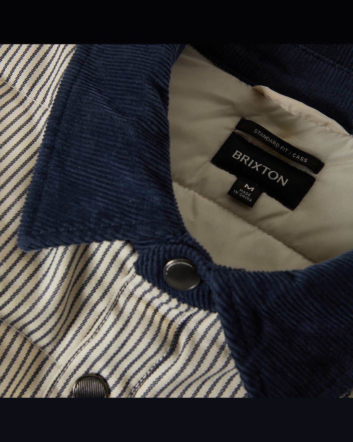 CASS JACKET - WHITECAP/MOOD INDIGO HICKORY S
