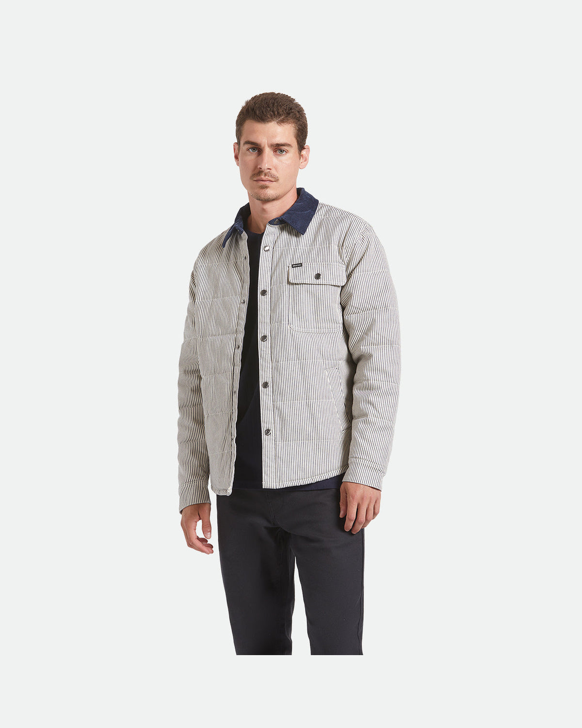 CASS JACKET - WHITECAP/MOOD INDIGO HICKORY S