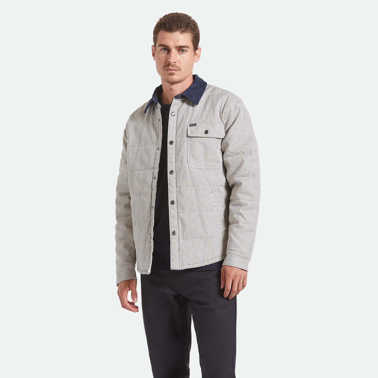 CASS JACKET - WHITECAP/MOOD INDIGO HICKORY S