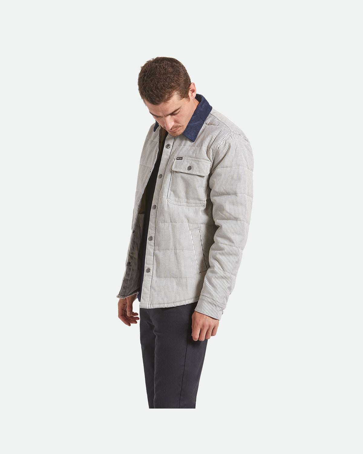CASS JACKET - WHITECAP/MOOD INDIGO HICKORY S