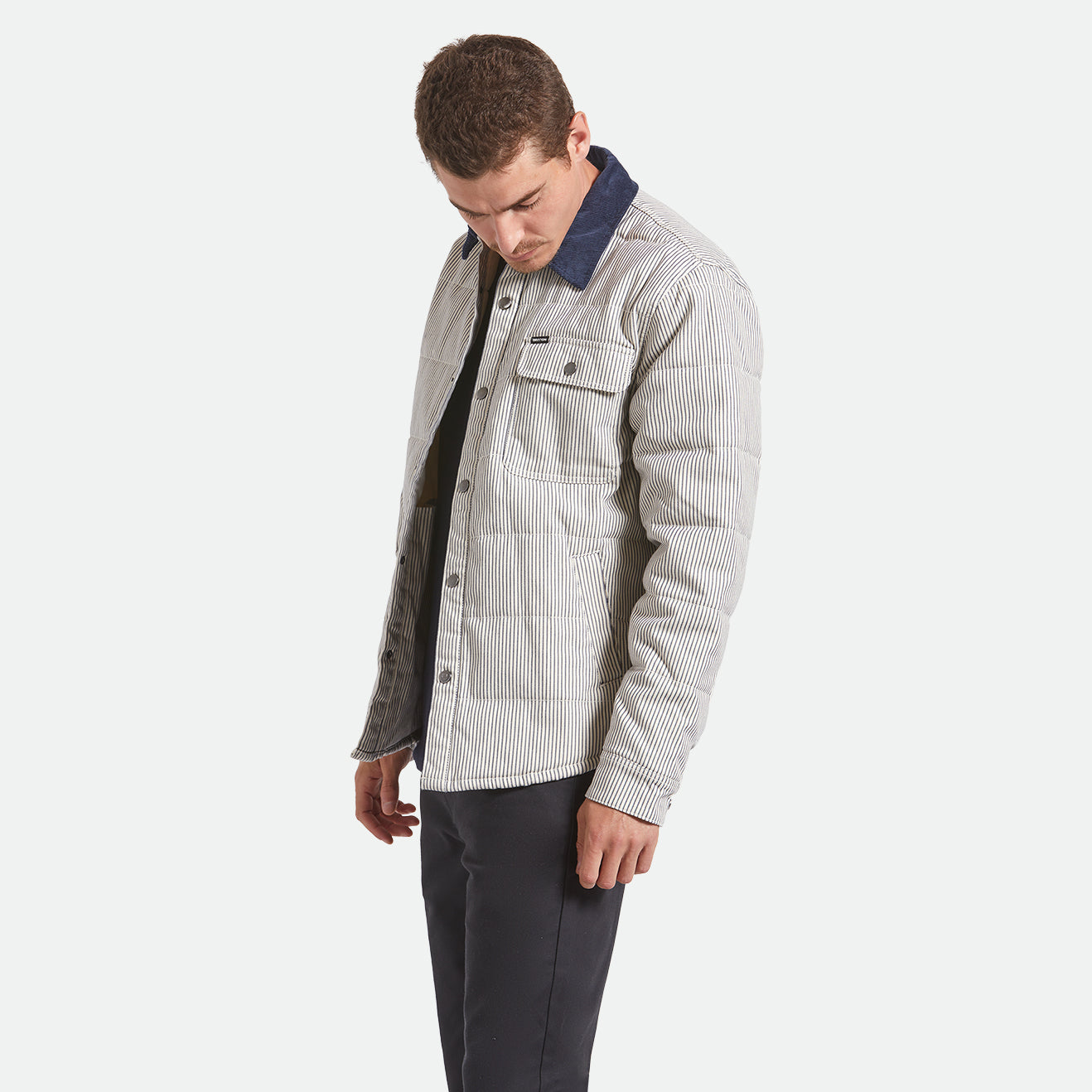CASS JACKET - WHITECAP/MOOD INDIGO HICKORY S