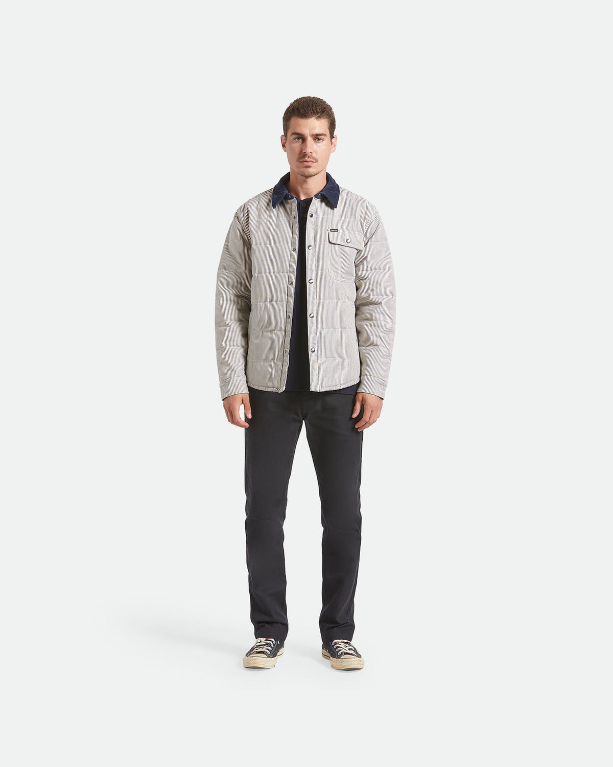 CASS JACKET - WHITECAP/MOOD INDIGO HICKORY S