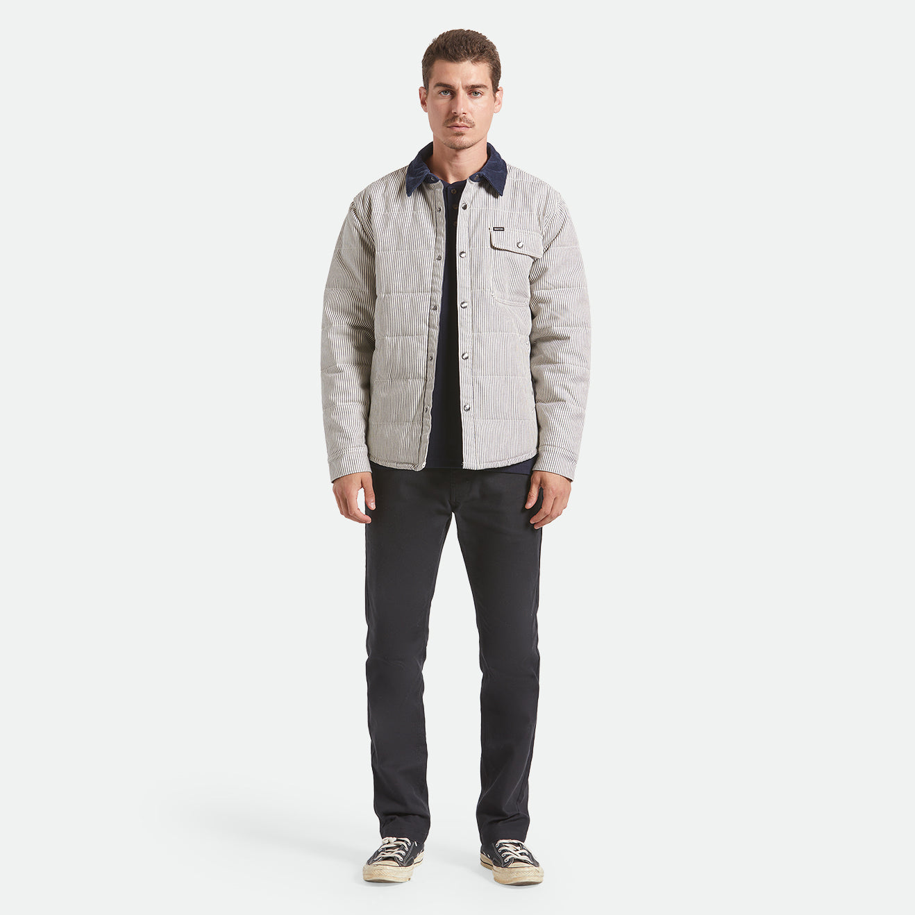 CASS JACKET - WHITECAP/MOOD INDIGO HICKORY S