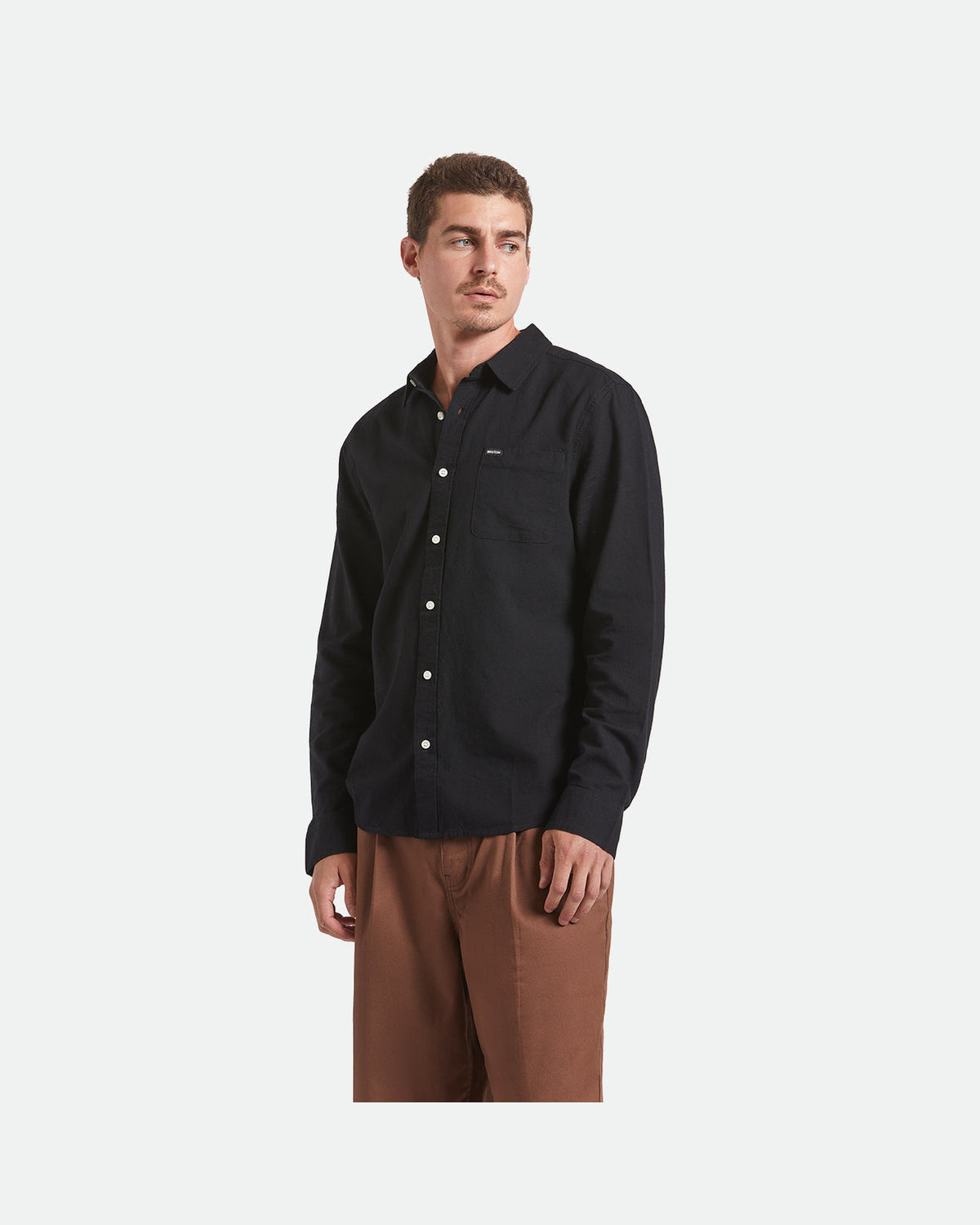 CHARTER L/S WVN - BLACK