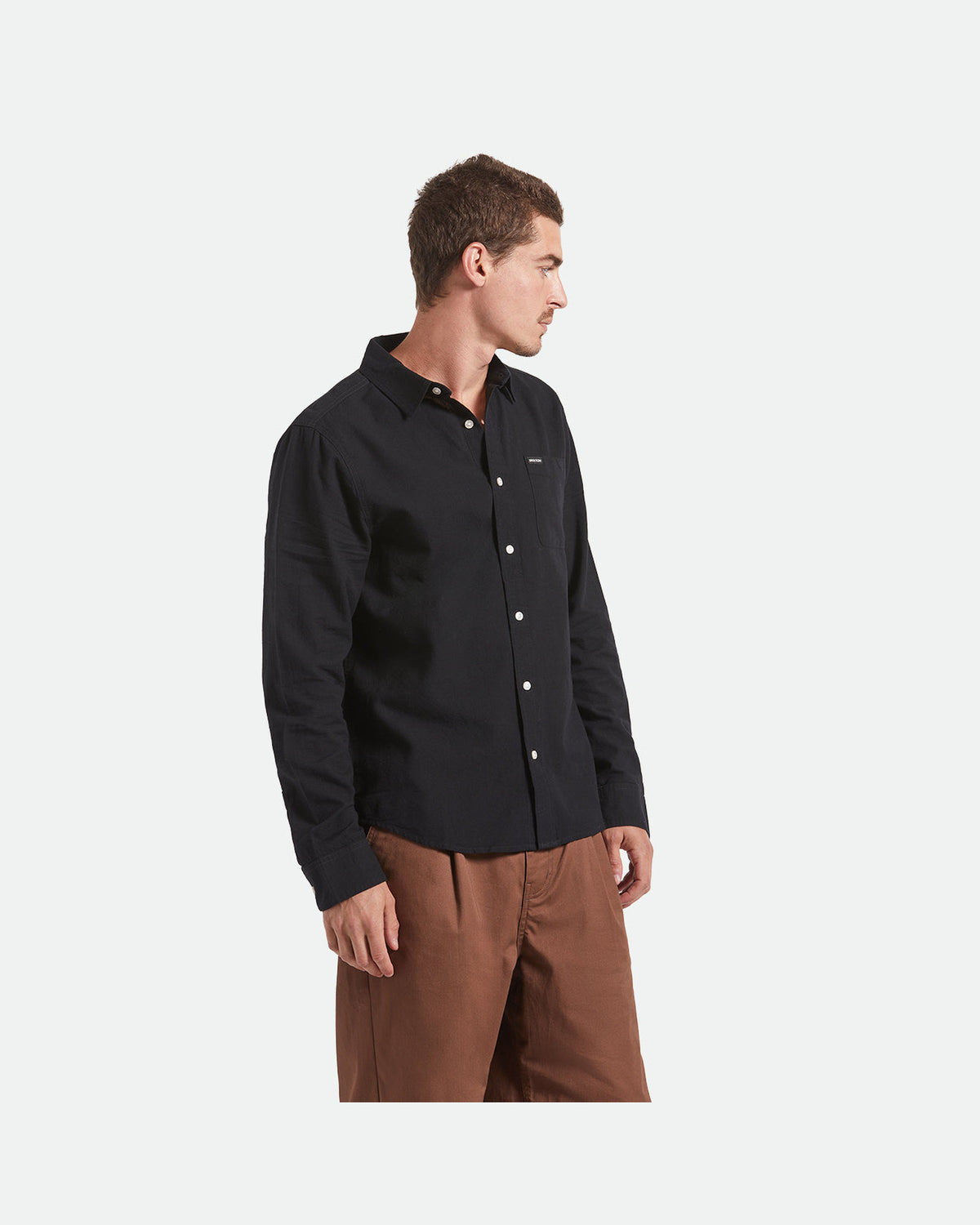 CHARTER L/S WVN - BLACK