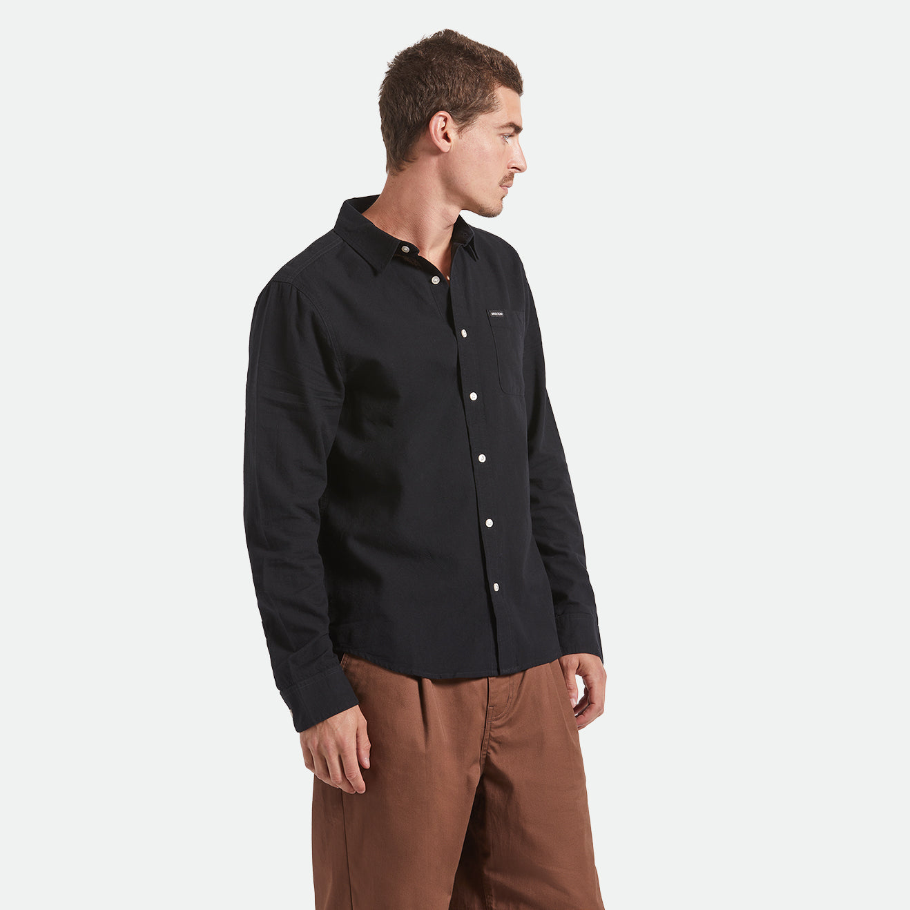 CHARTER L/S WVN - BLACK