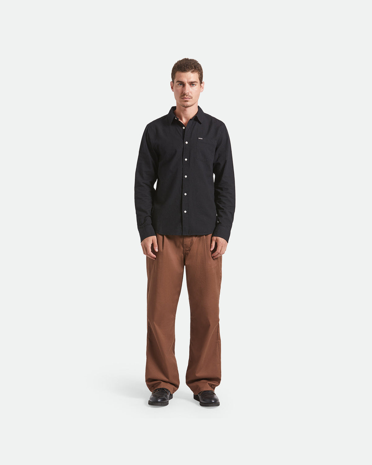 CHARTER L/S WVN - BLACK