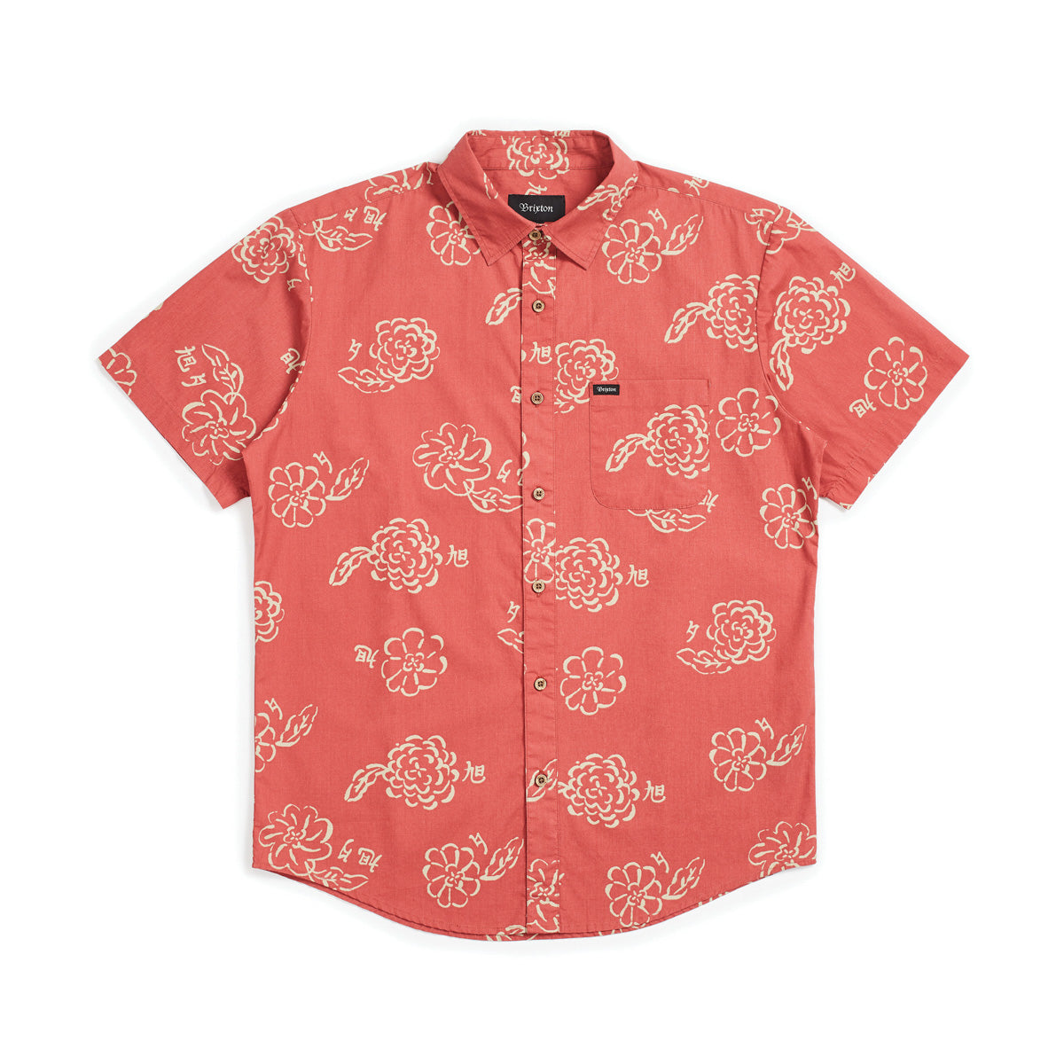 CHARTER PRINT S/S WVN - LAVA RED