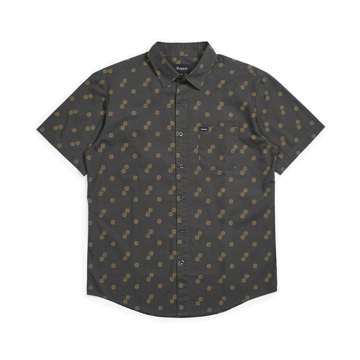 CHARTER PRINT S/S WVN - WASHED BLACK/COPPER
