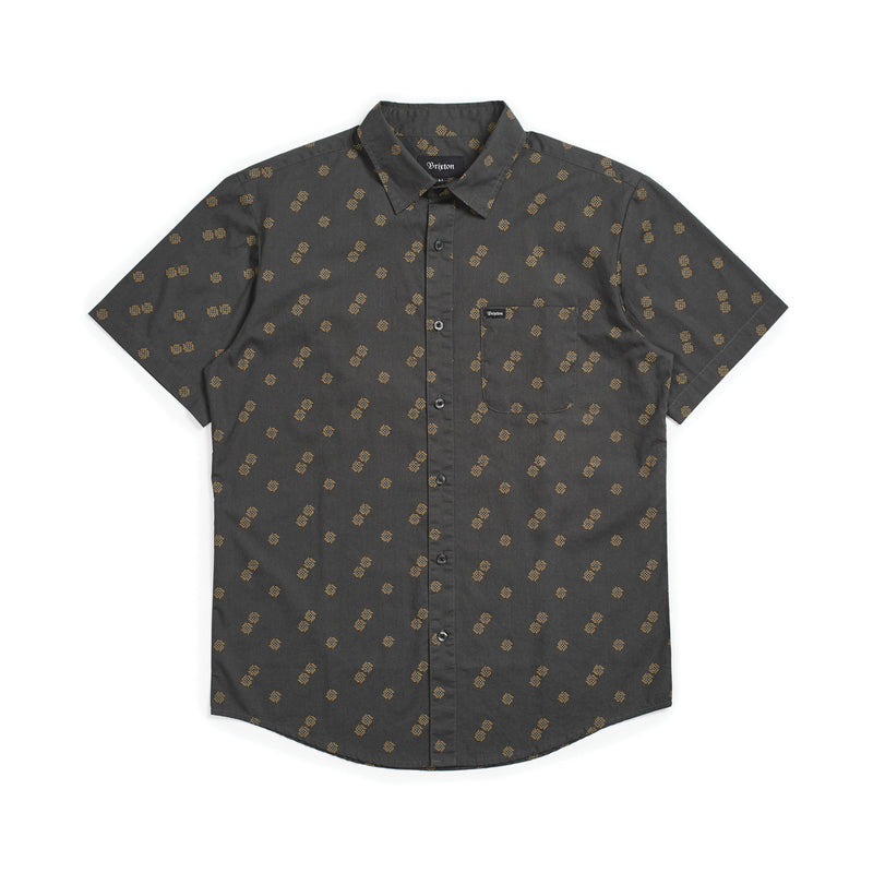 CHARTER PRINT S/S WVN - WASHED BLACK/COPPER
