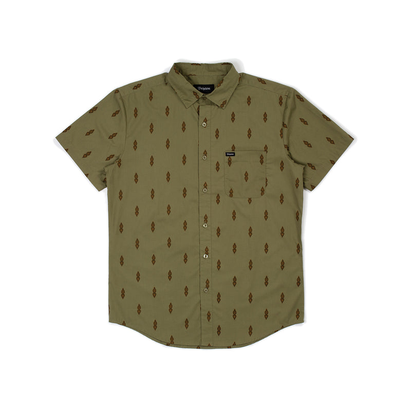 CHARTER PRINT S/S WVN - WASHED OLIVE