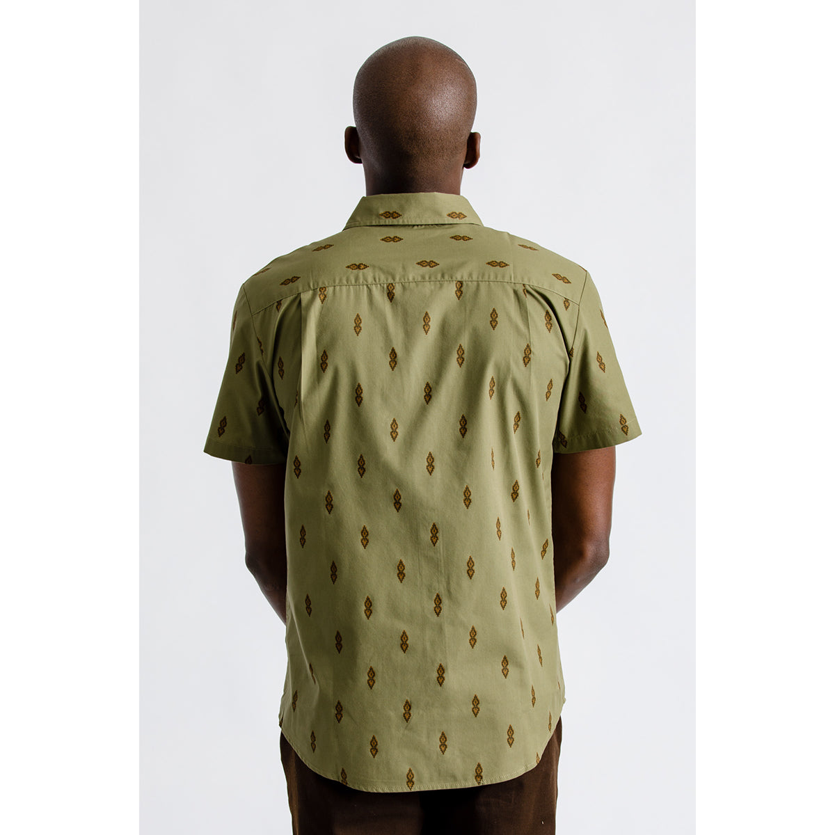 CHARTER PRINT S/S WVN - WASHED OLIVE