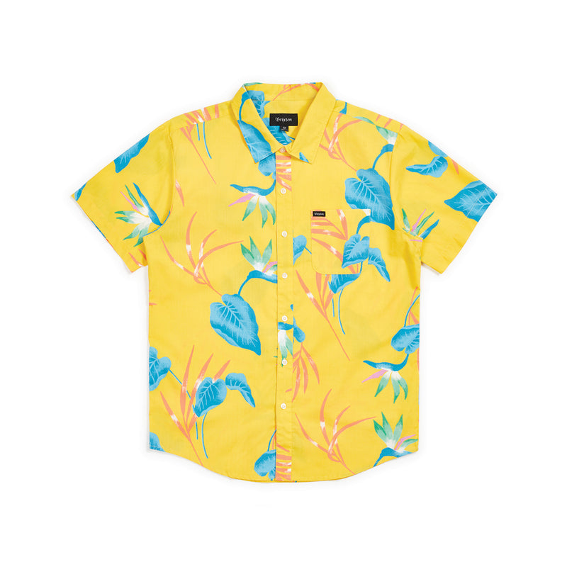 CHARTER PRINT S/S WVN - YELLOW